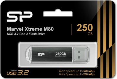 Флешка USB Silicon Power Marvel Xtreme M80 250GB Black (SP250GBUF3M80V1G)