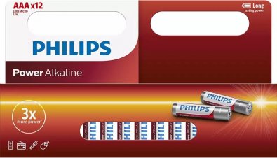 Батарейка Philips Power Alkaline LR03 (AAA) (BL/12)