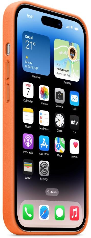 Чохол Apple for iPhone 14 Pro - Leather Case with MagSafe Orange (MPPL3)
