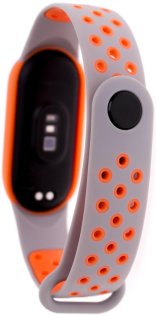 Ремінець Climber for Xiaomi Mi Band 7 - Silicone Two-color Grey orange