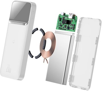 Батарея універсальна Baseus Magnetic Wireless 2022 Edition 10000mAh White (PPCX010102)