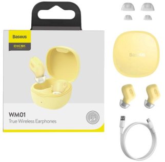 Навушники Baseus Encok WM01 TWS Yellow (NGWM01-0Y)