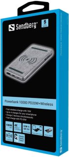 Батарея універсальна Sandberg 10000mAh PD20W Wireless (420-61)
