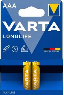 Батарейка Varta Longlife Alkaline AAA BLI/2 (04103101412)