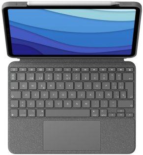 Чохол-клавіатура Logitech for Apple iPad Pro 12.9 5/6 gen - Combo Touch UK Grey (L920-010214)