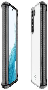  Чохол iTSkins for Samsung S23 - HYBRID R CLEAR Black and Transparent (SGJO-HBMKCBKTR)