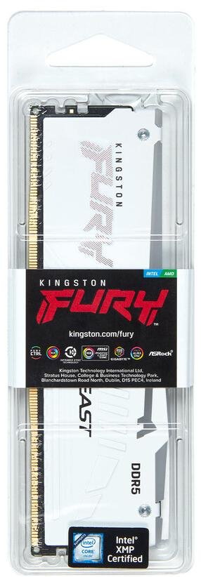 Оперативна пам’ять Kingston FURY (ex. HyperX) Beast RGB White DDR5 1x16GB (KF552C40BWA-16)