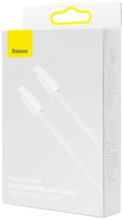 Кабель Baseus Dynamic Series 100W Type-C / Type-C 2m White (CALD000302)