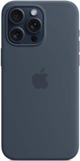 Чохол Apple for iPhone 15 Pro Max - Silicone Case with MagSafe Storm Blue (MT1P3)