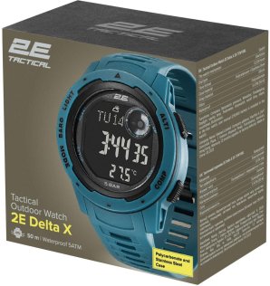 Тактичний годинник 2E Delta X з компасом та крокоміром Blue