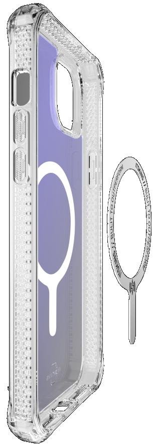 Чохол iTSkins for iPhone 15 HYBRID R Iridescent with MagSafe violet (AP5N-HMAUM-BUPE)