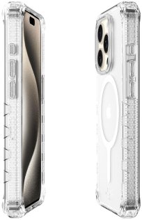 Чохол iTSkins for iPhone 15 Pro Supreme R Clear with MagSafe Transparent white (AP5X-MGCLR-TRPR)