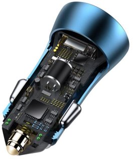 Автомобільний зарядний пристрій Baseus Golden Contactor Pro Dual Quick Charger QC3.0 40W Blue (CCJD-A03)