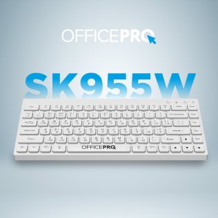 Клавіатура OfficePro SK955W Wireless White