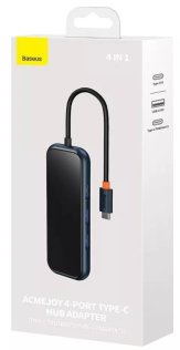 USB-хаб Baseus AcmeJoy 4 Port Dark Gray (WKJZ010013)