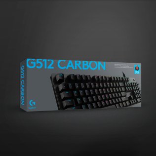 Клавіатура Logitech G512 Carbon Lightsync RGB Mechanical US GX Red Linear Black (920-009370)