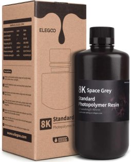 Фотополімерна смола Elegoo Standard Resin 8K 1kg Grey (50.103.0124)