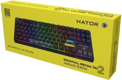 Клавіатура Hator Rockfall 2 Mecha TKL Authentic Edition Black (HTK-530)