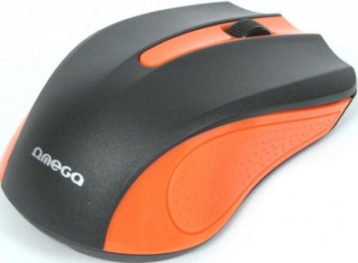 Мишка Omega OM-05O чорна/оранжева