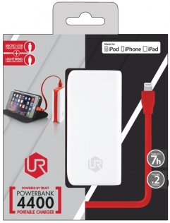 Батарея універсальна Trust Portable Charger With Lightning Cable 4400 mAh біла