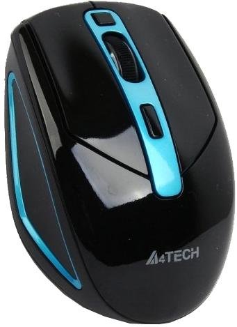 Мишка, A4 Tech G11-590FX Wireless, V-Track, Li-Battery чорно-синя