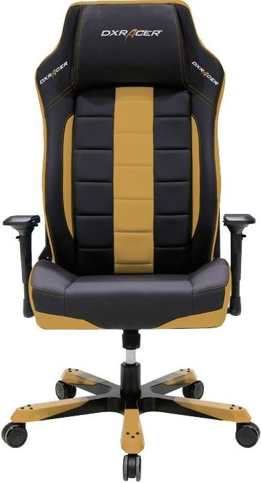 Крісло для геймерів DXRACER BOSS OH/BF120/NC чорне з коричневими вставками