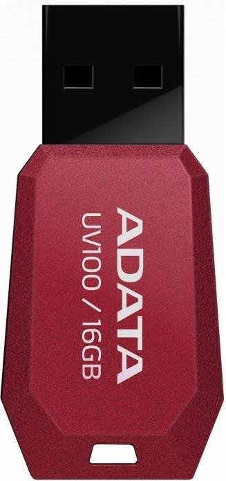Флешка USB A-Data UV100 Slim Bevelled 16 ГБ (AUV100-16G-RRD) червона