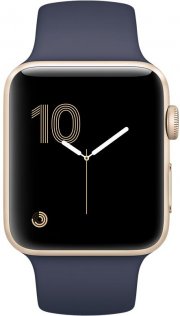 Смарт годинник Apple Watch A1802 Series 1 38mm Gold Aluminium Case with Midnight Blue Sport Band (MQ102FS/A)