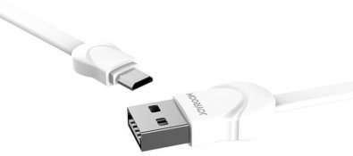 Кабель JoyRoom Waves Series Flat S-L121M AM / Micro USB 1m White (S-L121M White)