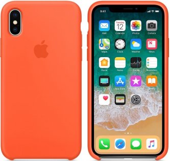 for iPhone X - Silicone Case Spicy Orange