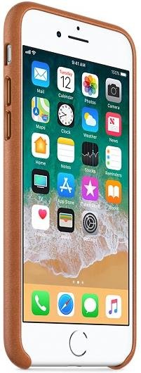 for iPhone 7/8 - Leather Case Saddle Brown
