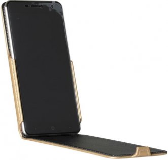 for Doogee X7 Pro - Flip case Gold