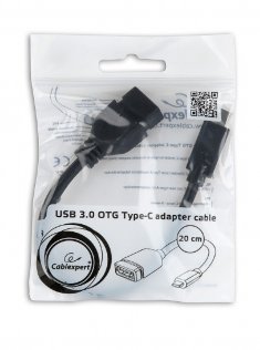Дата кабель Cablexpert Type-C / AF 0.2m Black (A-OTG-CMAF3-01)