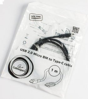 Кабель USB 2.0 (CM/MicroB) 1м, Cablexpert преміум (CCP-USB2-mBMCM-1M)