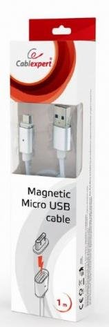 Кабель USB 2.0 (AM/MicroUSB) 1м, Cablexpert White