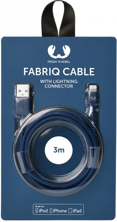 Кабель Fresh 'N Rebel Fabriq AM / Lightning 3m Indigo (2LCF300IN)