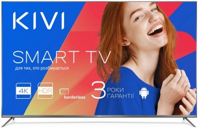 Телевізор LED Kivi 65UP50GU (Smart TV, Wi-Fi, 3840x2160) Gray