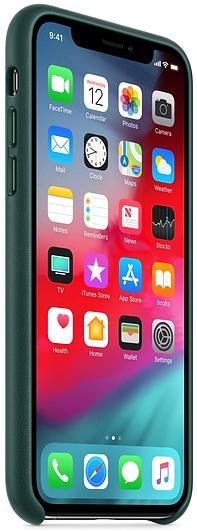 Чохол-накладка Apple для iPhone XS - Leather Case Forest Green