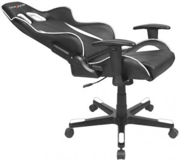 Крісло ігрове DXRacer Formula OH/FD57/NW Vinil+PU шкіра, Al основа, Black/White