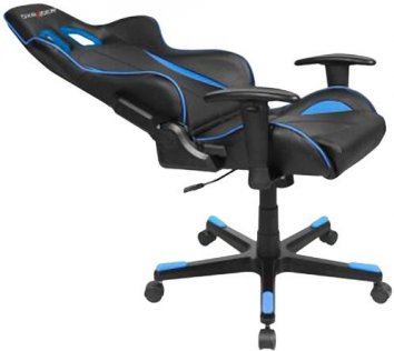Крісло ігрове DXRacer Formula OH/FE57/NB Vinil+PU шкіра, Al основа, Black/Blue