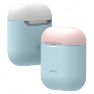 Чохол для Airpods Elago - Duo Case Pastel Blue/Pink/White (EAPDO-PBL-PKWH)