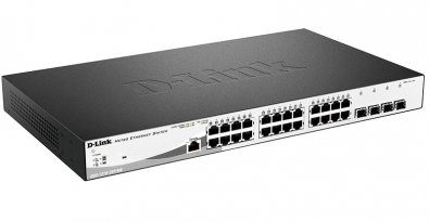 Switch, 28 ports, D-Link DGS-1210-28P/ME/A, 24x100/1000Mbps, PoE, 4xSFP
