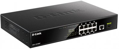 Switch, 10 ports, D-Link DGS-1010MP 10/100/1000Mbps, 1xSFP, PoE