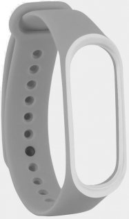 Ремінець Climber for Xiaomi Mi Band4 - Original Style Silicone Double Color Grey/White (CBXM408 Grey/White)