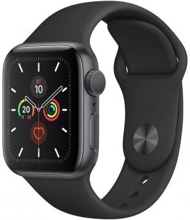 Смарт годинник Apple Watch Series 5 GPS 40mm Space Grey Aluminium with Black Sport Band