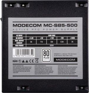 Блок живлення ModeCom 500W MC-S85-500 (ZAS-MC85-CL-500-ATX-APFC)