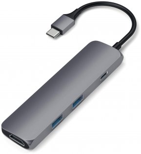 USB-хаб Satechi luminum Type-C Slim Multi-Port Adapter 4K Space Gray (ST-CMAM)