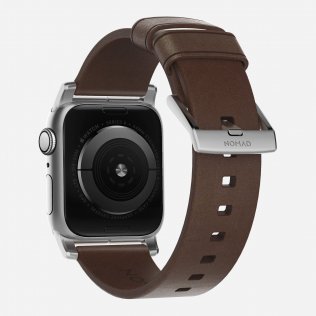 Ремінець Nomad for Apple Watch 44/42mm - Modern Strap Silver/Brown (NM1A4RSM00)