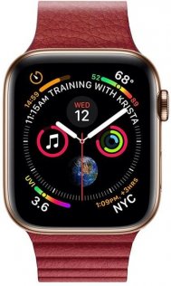 Ремінець HiC for Apple Watch 38mm - Leather Loop Band Red