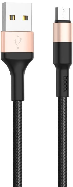 Кабель Hoco X26 Xpress Charging AM / Micro USB 1m Black/Gold (X26 Micro Black/Gold)